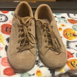 Skechers Taupe Suede Casual Sneakers
